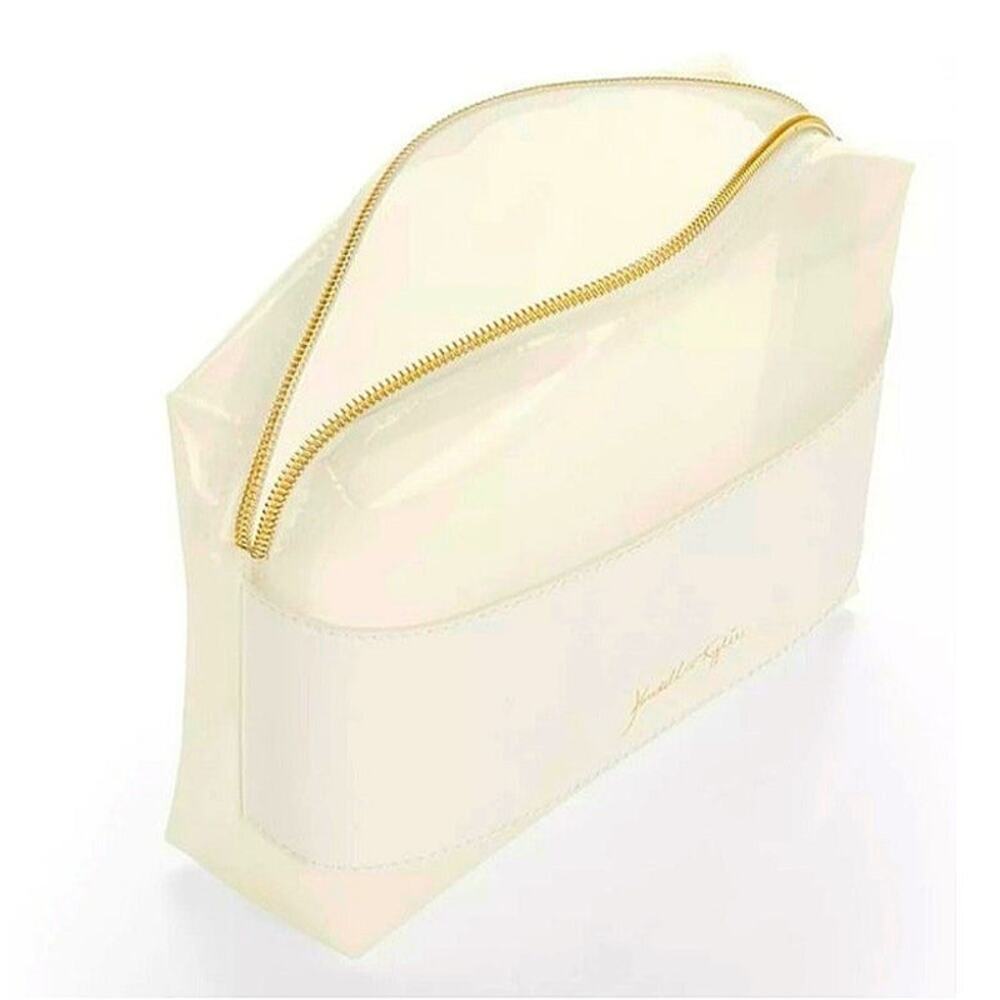 Kendall & Kylie NWT Cosmetics Makeup Travel Zip Pouch Creamy White - Picture 2 of 15